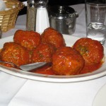 Carmine's A side of meatballs at Carmine's